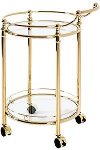 HAKU Möbel Servierwagen gold, transparent 59,0 x 49,0 x 79,0 cm