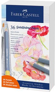 FABER-CASTELL Goldfaber Aqua Aquarellstifte farbsortiert, 36 St.