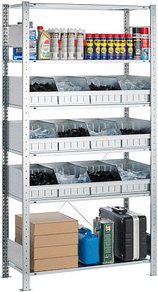 SCHULTE Kleinteileregal 14270 silber, verzinkt 100,0 x 50,0 x 200,0 cm