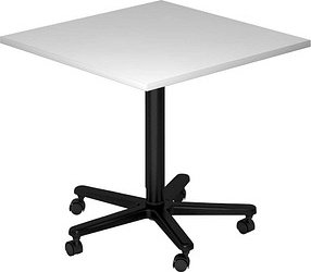 HAMMERBACHER VST88 Stehtisch höhenverstellbar lichtgrau 80,0 x 80,0 x 72,0 - 114,0 cm