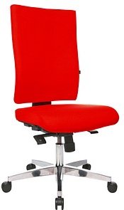 Topstar Bürostuhl Lightstar 20, LS29W0G21 Stoff rot, Gestell alu