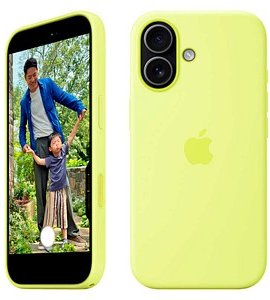 Apple Silikon Case mit MagSafe Handy-Cover für Apple iPhone 17 neongelb