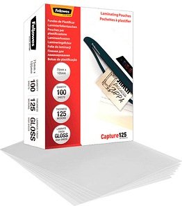 Fellowes Capture125 Laminierfolien glänzend für Kleinformat 125 micron, 100 St.