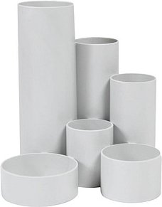 M&M Stiftehalter Schreibtisch-Boy vanille Polystyrol 6 Fächer 12,9 x 13,9 x 14,7 cm