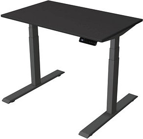 Kerkmann Smart office elektrisch höhenverstellbarer Schreibtisch anthrazit rechteckig, T-Fuß-Gestell grau 100,0 x 60,0 c...