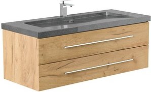 Thumbnail - POSSEIK Waschbecken mit Unterschrank YAMO 130 eiche gold 130,0 x 45,0 x 50,0 cm