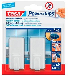 Thumbnail - tesa Powerstrips Klebehaken für max. 2,0 kg, 2,0 x 5,0 cm, 2 St.
