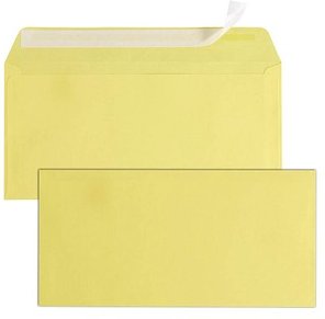 tecno Briefumschläge colors DIN lang+ ohne Fenster gelb haftklebend 25 St.