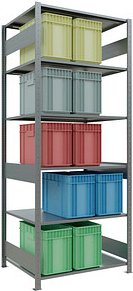 SCHULTE Schwerlastregal MULTIplus 150 12781-LR silber 100,0 x 80,0 x 250,0 cm