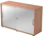 HAMMERBACHER Schiebetürenschrank 1752S, V1752S/N/S/BM nussbaum, silber 1 Fachboden 120,0 x 40,0 x 74,8 cm