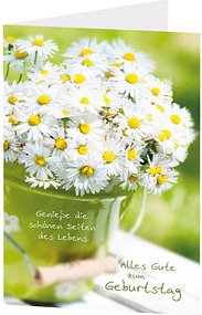 LUMA Geburtstagskarte Margeriten LU155 DIN B6, 1 St.