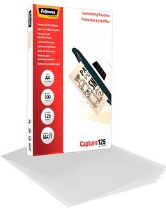 Fellowes Capture125 Laminierfolien matt für A4 125 micron, 100 St.