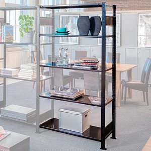 Thumbnail - SCHULTE Anbau-Schwerlastregal 32655-LR-S schwarz 100,0 x 50,0 x 200,0 cm