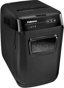 Fellowes AutoMax 150C Aktenvernichter mit Partikelschnitt P-4, 4 x 38 mm, bis 150 Blatt, schwarz
