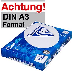 Thumbnail - Clairefontaine Kopierpapier Clairalfa DIN A3 120 g/qm 250 Blatt