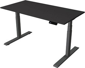 Thumbnail - Kerkmann Smart office elektrisch höhenverstellbarer Schreibtisch anthrazit rechteckig, T-Fuß-Gestell grau 140,0 x 70,0 c...