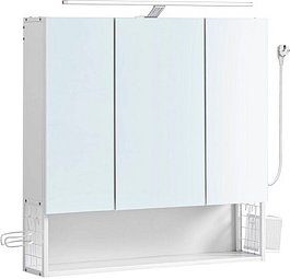 VASAGLE Spiegelschrank weiß 70,0 x 14,5 x 70,0 cm