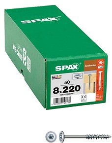 Thumbnail - SPAX® Holzbauschrauben T40 Tellerkopf WIROX 0251010802205 8 mm x 220 mm, 50 St.