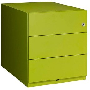 BISLEY Note Rollcontainer grün 3 Auszüge 42,0 x 56,5 x 49,5 cm