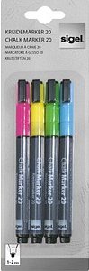 Thumbnail - SIGEL Kreidemarker farbsortiert 1,0 - 2,0 mm, 4 St.