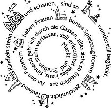 Rayher Motivstempel Weihnachtsgedicht 7,0 x 7,0 cm