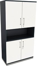 fm Regalschrank Oldenburg, 4260649684382 weiß, lavagrau 100,0 cm 44,2 cm, 1 St.