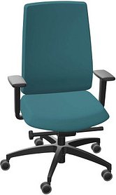 Dauphin Bürostuhl Indeed operator Stoff grün, Gestell schwarz