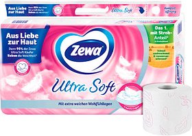 Zewa Toilettenpapier Ultra Soft 4-lagig, 8 Rollen