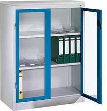 CP Metallschrank 8531-055 S10180 lichtgrau, lichtblau, Acrylglas 120,0 x 50,0 x 120,0 cm, aufgebaut, 1 St.