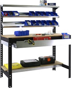 Thumbnail - Simonrack Werkbank SIMONWORK BT1 BOX anthrazit 1 Schublade 151,0 x 76,0 x 144,5 cm