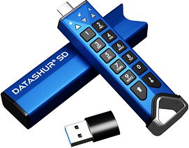 iStorage datAshur SD microSD-Kartenleser blau