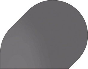 HAMMERBACHER Anbautisch höhenverstellbar RA81 grafit, silber Tropfenform 103,0 x 80,0 x 68,0 - 85,0 cm