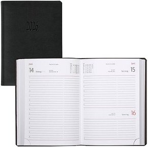 Lediberg Taschenkalender Tagesplaner 2026 schwarz