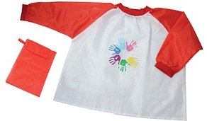 DONAU unisex Kinder Malschürze rot Einheitsgröße 1 St.