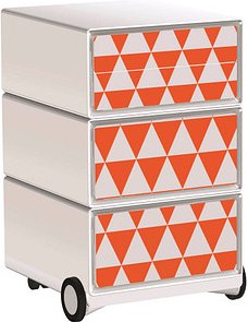 PAPERFLOW easyBox Colour Rollcontainer weiß, bunt 4 Auszüge 39,0 x 43,6 x 64,2 cm