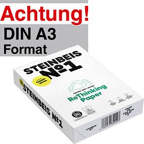 STEINBEIS Recyclingpapier No.1 DIN A3 80 g/qm 500 Blatt