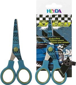 BRUNNEN Kinderschere Fast Wheels blau/grün 13,0 cm