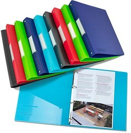 RAPESCO® Ringbuch 4-Ringe grün, rot, schwarz, dunkelblau, hellblau 3,5 cm DIN A4, 10 St.