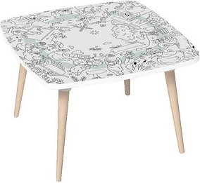 PAPERFLOW Kids Bauernhof Maltisch weiß 60,0 x 60,0 x 46,0 cm