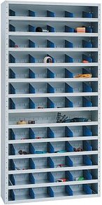 Gürkan Metallschrank 109484 lichtgrau, blau 100,0 x 30,0 x 198,0 cm, aufgebaut, 1 St.