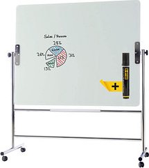 Bi-Office mobile Glas-Magnettafel 150,0 x 120,0 cm weiß
