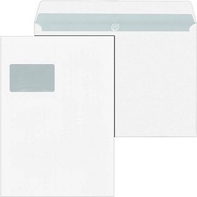 MAILmedia Briefumschläge DIN C4 mit Fenster weiß haftklebend 500 St.