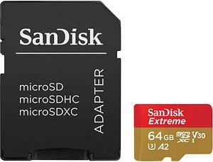 SanDisk Speicherkarte microSDXC-Card Extrem, 64 GB, 1 St.