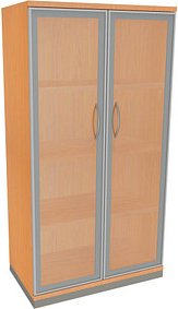 fm Aktenschrank Sidney, 4260267329139 buche, Acrylglas satiniert 3 Fachböden 80,0 x 44,2 x 151,7 cm