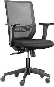 Thumbnail - Trendoffice by Dauphin Bürostuhl to-sync work mesh one, 9241 SY0 A236 Stoff schwarz, Gestell schwarz