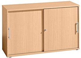 HAMMERBACHER Schiebetürenschrank, V1752S/6/6/RE buche 1 Fachboden 120,0 x 40,0 x 74,8 cm