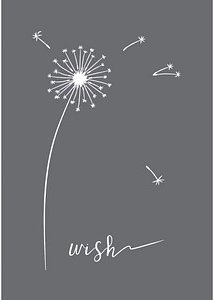 Rayher Siebdruckschablone Wish grau