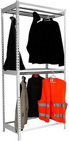 Simonrack Garderobenregal SIMONCLOTHING DOUBLE 8425437092879 grau 90,0 x 75,0 x 300,0 cm