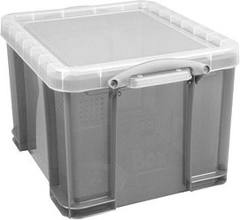 Really Useful Box Aufbewahrungsbox 35,0 l transparent, grau 48,0 x 39,0 x 31,0 cm