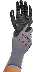 HYGOSTAR unisex Arbeitshandschuhe Ergo Flex Dotty grau Größe 9, 12 Paar